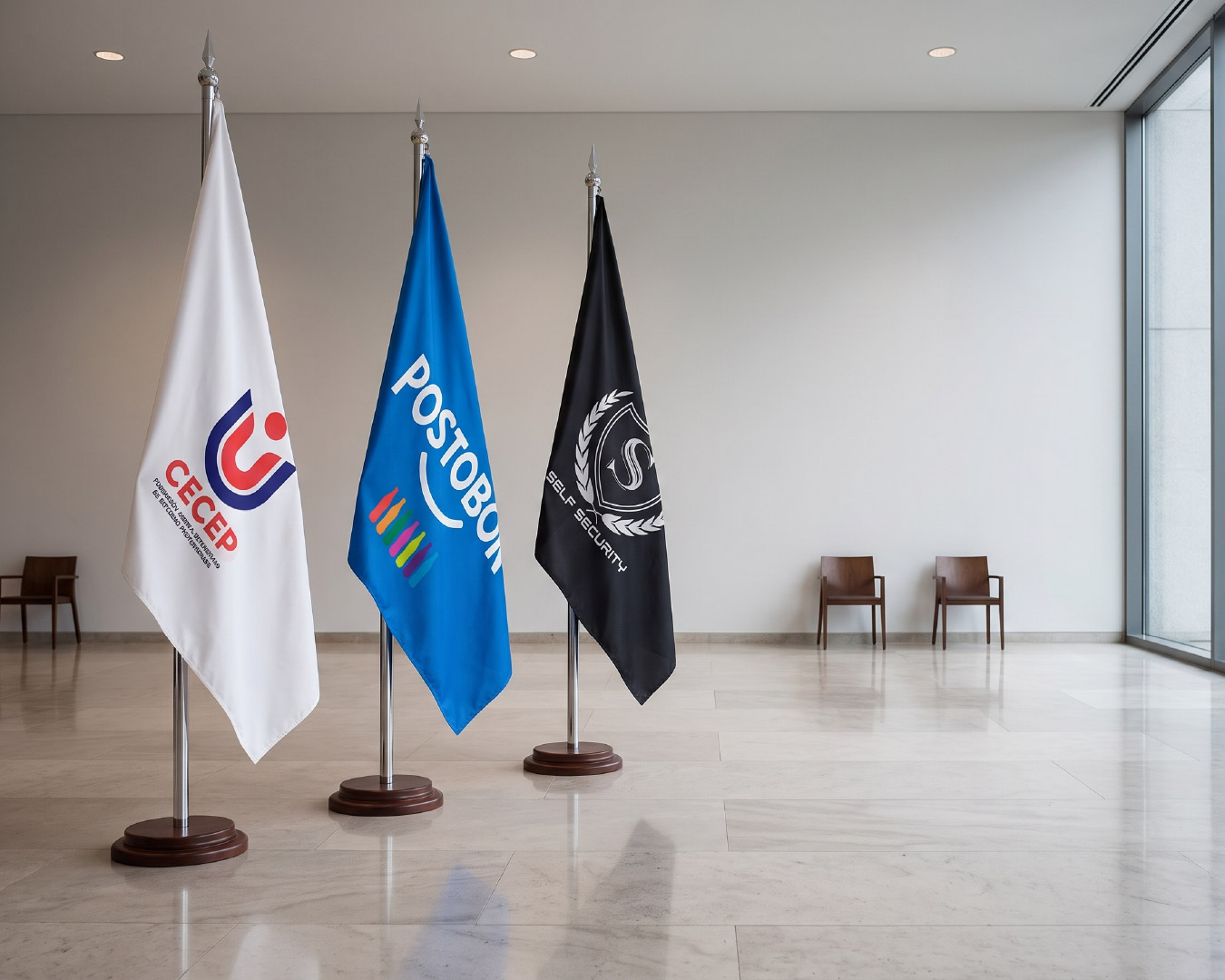 Banderas institucionales para empresas y marcas